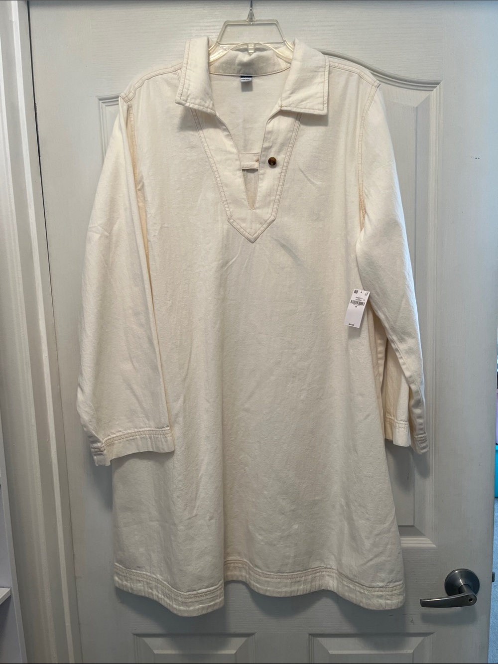 Old Navy Long-Sleeve Popover Jean Mini Dress